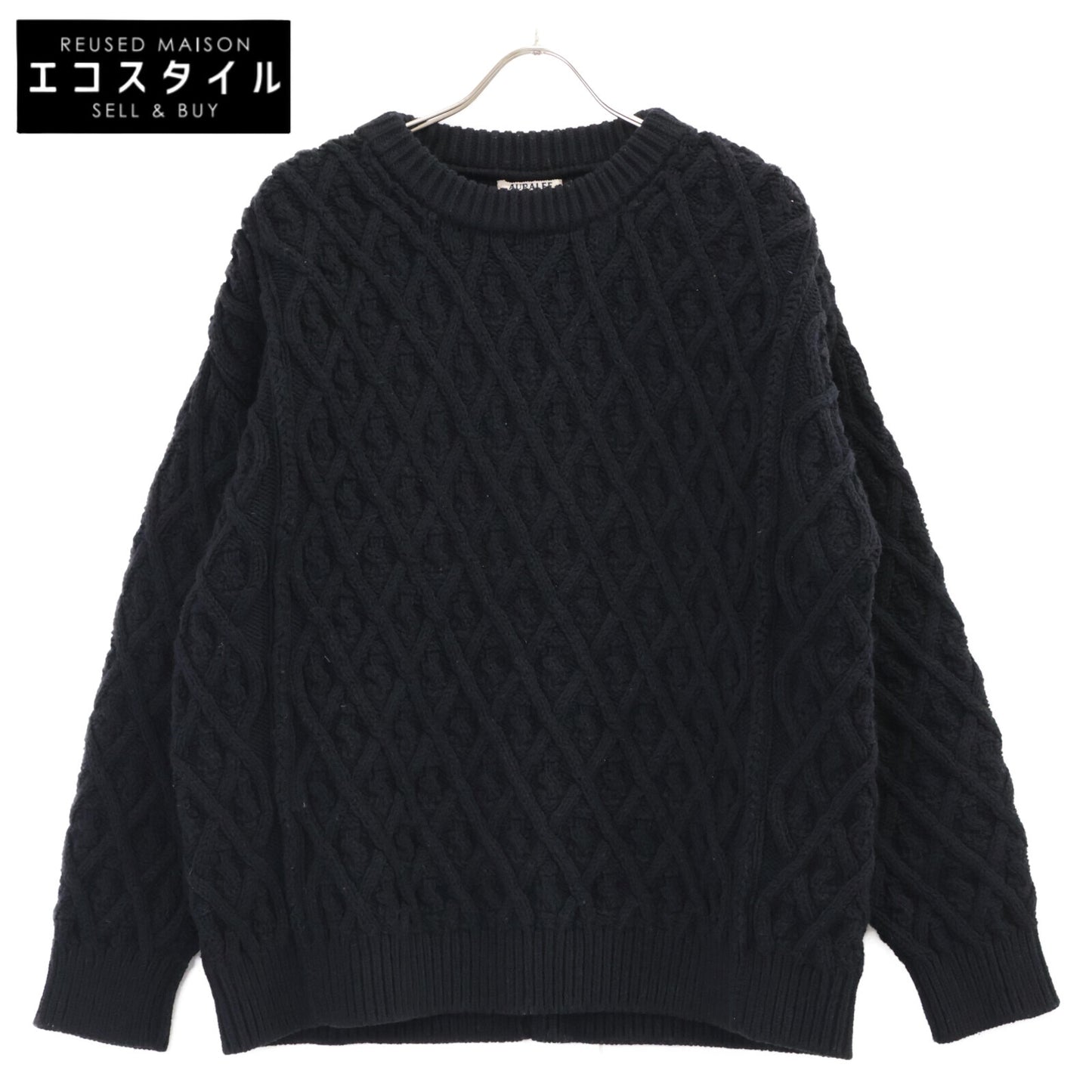 AURALEE オーラリー A9AP01FM HARD TWIST MERINO ARAN KNIT P/O ハードツイスト メリノ アラン ニットセーター/ トップス 4