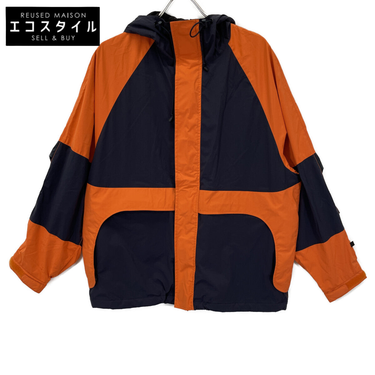 DAIWA PIER39 ダイワピア39 BJ-20024 ﾈｲﾋﾞｰ×ｵﾚﾝｼﾞ TECH STORM MOUNTAIN JACKET ﾅｲﾛﾝﾌｰﾃﾞｯﾄﾞｼﾞｬｹｯﾄ ジャケット S