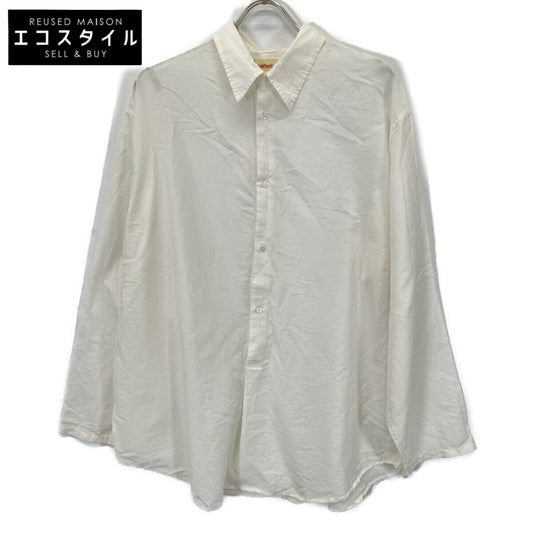 barbell object バーベルオブジェクト bo-24s-s01 24SS ﾎﾜｲﾄ ﾛｰﾝｼﾙｸﾌﾟﾙｵｰﾊﾞｰｼｬﾂ トップス 2