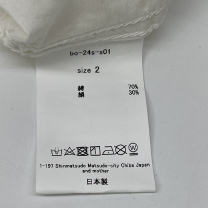 barbell object バーベルオブジェクト bo-24s-s01 24SS ﾎﾜｲﾄ ﾛｰﾝｼﾙｸﾌﾟﾙｵｰﾊﾞｰｼｬﾂ トップス 2