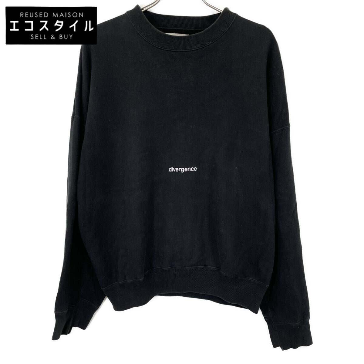 ssstein/stein シュタイン ST-040 ﾌﾞﾗｯｸ OVERSIZED SWEAT ﾌﾟﾙｵｰﾊﾞｰｽｳｪｯﾄ トップス S