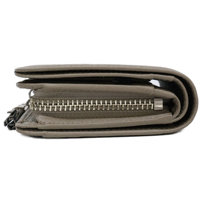 土屋鞄製作所 ツチヤカバン 【新品同様】CU2413GR クラルテ フリンジスモールウォレット 二つ折り財布（小銭入れあり）