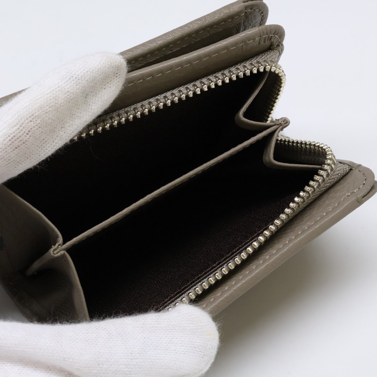 土屋鞄製作所 ツチヤカバン 【新品同様】CU2413GR クラルテ フリンジスモールウォレット 二つ折り財布（小銭入れあり）