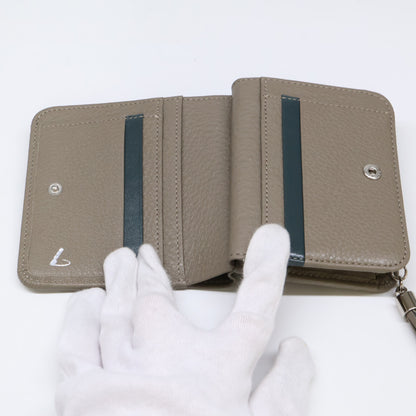 土屋鞄製作所 ツチヤカバン 【新品同様】CU2413GR クラルテ フリンジスモールウォレット 二つ折り財布（小銭入れあり）