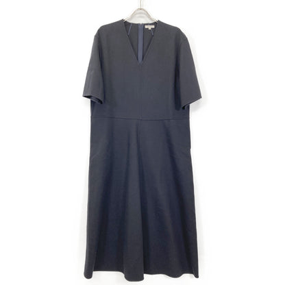 BLAMINK ブラミンク ﾌﾞﾗｯｸ ｳｰﾙ Vﾈｯｸ ﾛﾝｸﾞ ﾜﾝﾋﾟｰｽ ワンピース 38