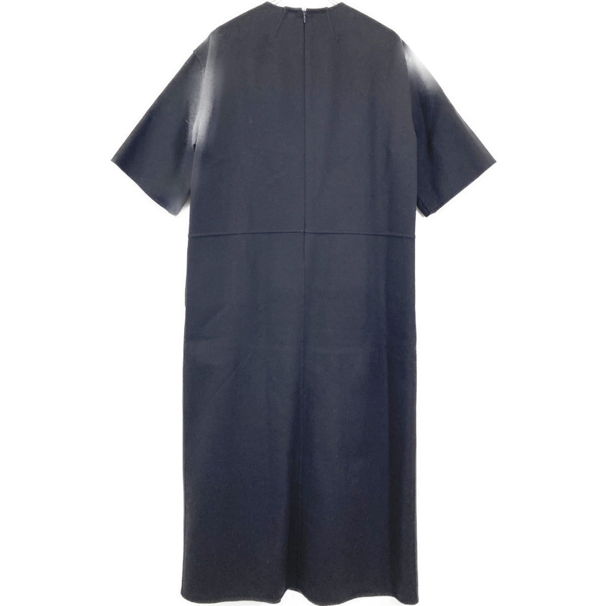 BLAMINK ブラミンク ﾌﾞﾗｯｸ ｳｰﾙ Vﾈｯｸ ﾛﾝｸﾞ ﾜﾝﾋﾟｰｽ ワンピース 38