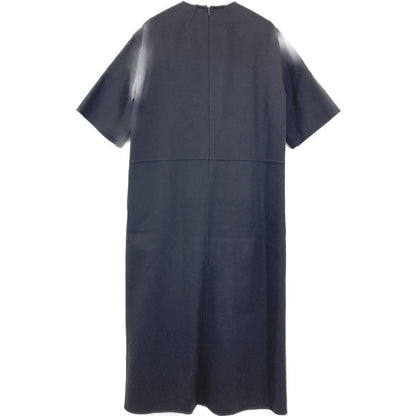 BLAMINK ブラミンク ﾌﾞﾗｯｸ ｳｰﾙ Vﾈｯｸ ﾛﾝｸﾞ ﾜﾝﾋﾟｰｽ ワンピース 38