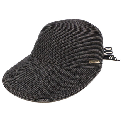 Athena New York アシーナニューヨーク 【美品】Janet Stripe ジャネット ストライプ ロゴプレート バックリボン キャップ 帽子