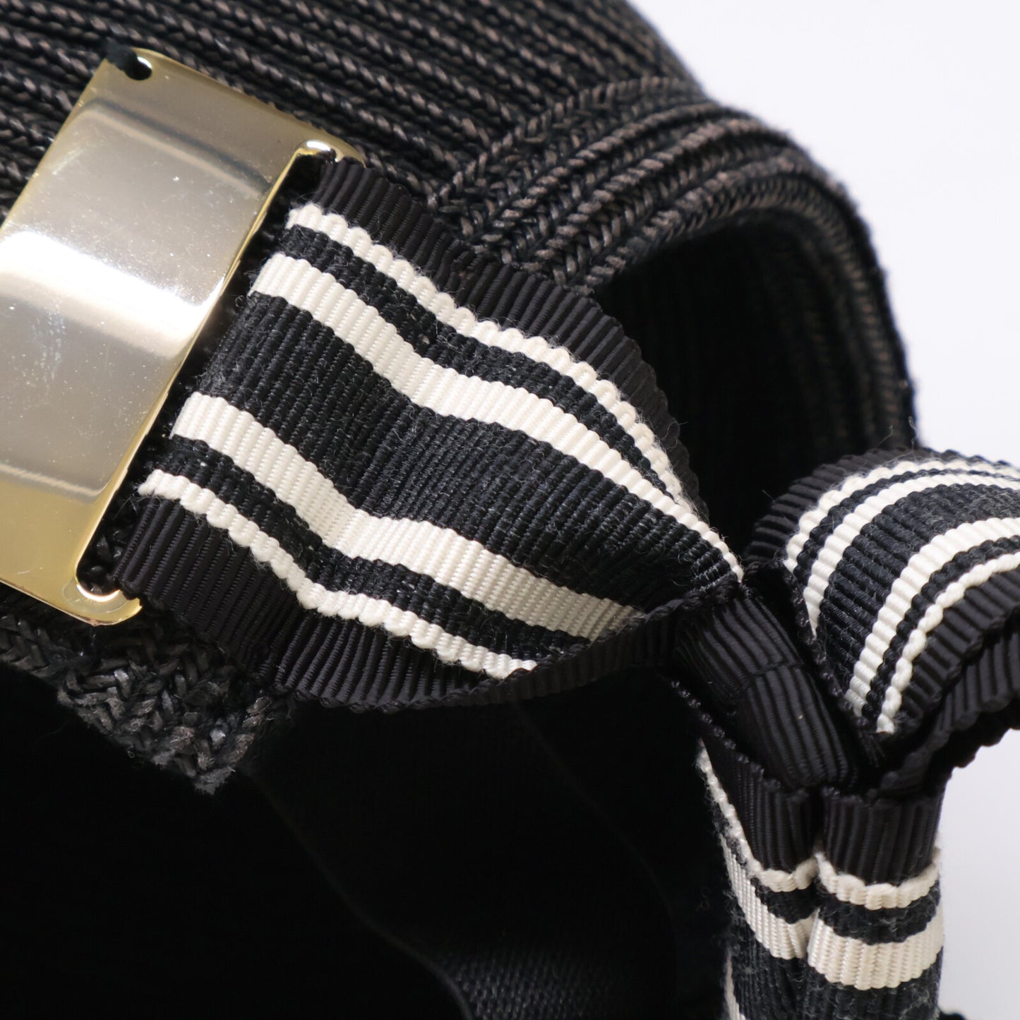 Athena New York アシーナニューヨーク 【美品】Janet Stripe ジャネット ストライプ ロゴプレート バックリボン キャップ 帽子