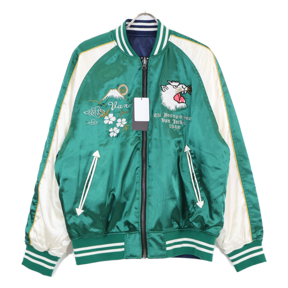 VAN JACKET ヴァンジャケット 【新品同様】JC-13515 富士山ｘロゴ 刺繍 リバーシブル スカジャン/ ジャケット LL
