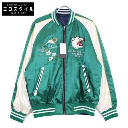VAN JACKET ヴァンジャケット 【新品同様】JC-13515 富士山ｘロゴ 刺繍 リバーシブル スカジャン/ ジャケット LL