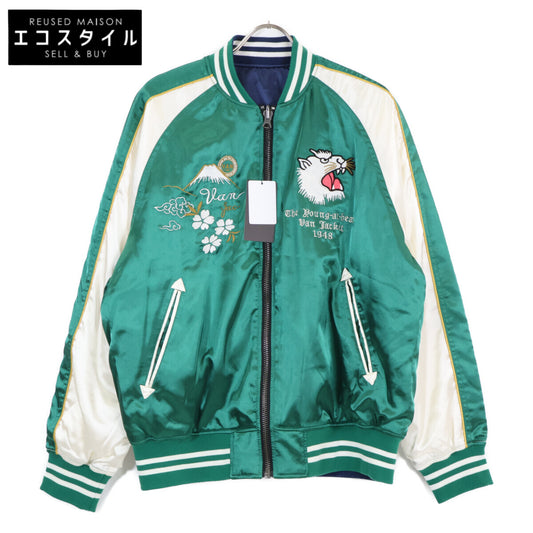 VAN JACKET ヴァンジャケット 【新品同様】JC-13515 富士山ｘロゴ 刺繍 リバーシブル スカジャン/ ジャケット LL