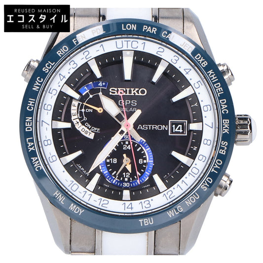 SEIKO セイコー 1200本限定 SBXA029 ASTRON/アストロン 黒文字盤 ブライトチタンxセラミック マリンカラー GPS衛星電波ソーラー 腕時計
