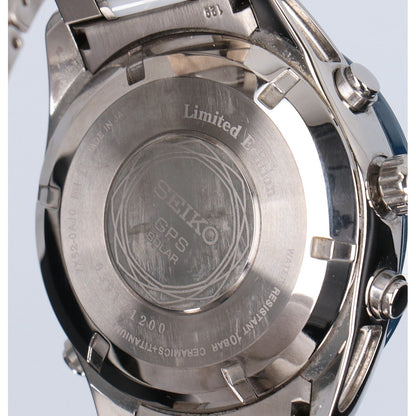 SEIKO セイコー 1200本限定 SBXA029 ASTRON/アストロン 黒文字盤 ブライトチタンxセラミック マリンカラー GPS衛星電波ソーラー 腕時計