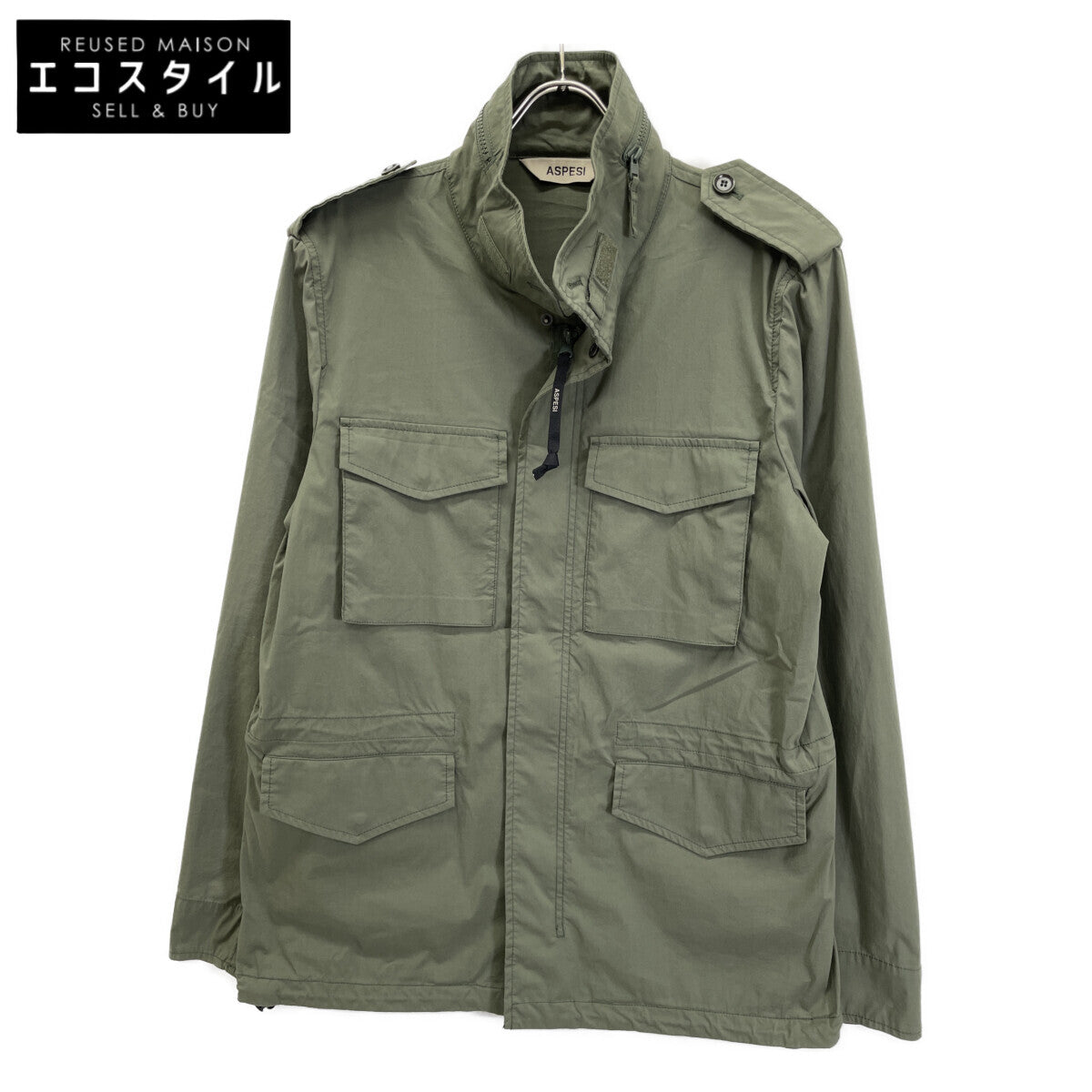 ASPESI アスペジ 9517483-88066 ｶｰｷ ｺｯﾄﾝ×ﾅｲﾛﾝ M-65 ﾌｨｰﾙﾄﾞｼﾞｬｹｯﾄ ジャケット M