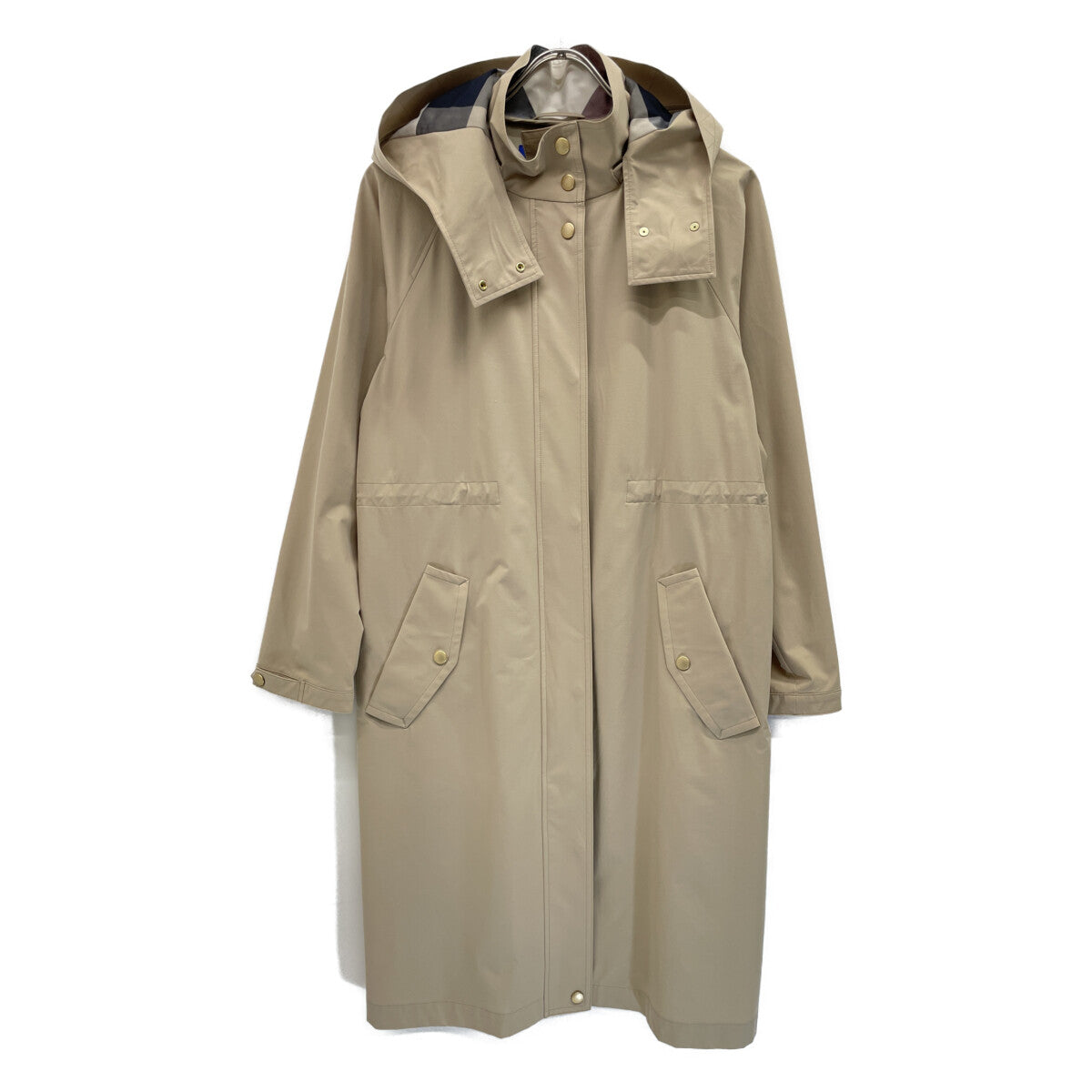 BLUE LABEL CRESTBRIDGE ブルーレーベルクレストブリッジ 美品 ストレッチプルーフクロスロングマウンテンパーカー トップス 36