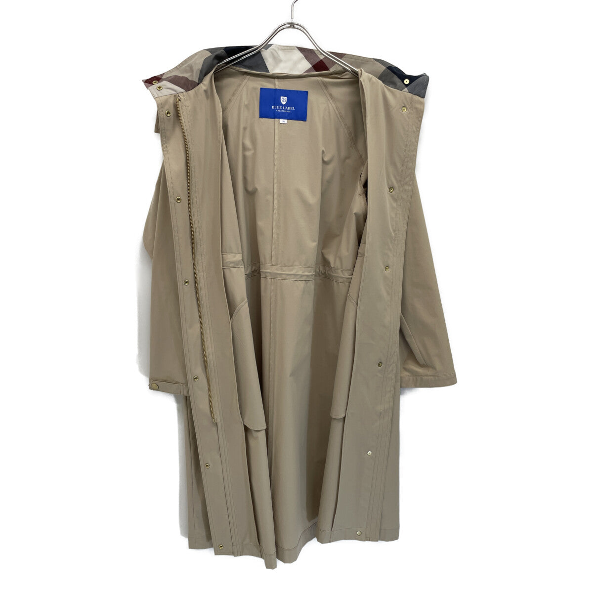 BLUE LABEL CRESTBRIDGE ブルーレーベルクレストブリッジ 美品 ストレッチプルーフクロスロングマウンテンパーカー トップス 36