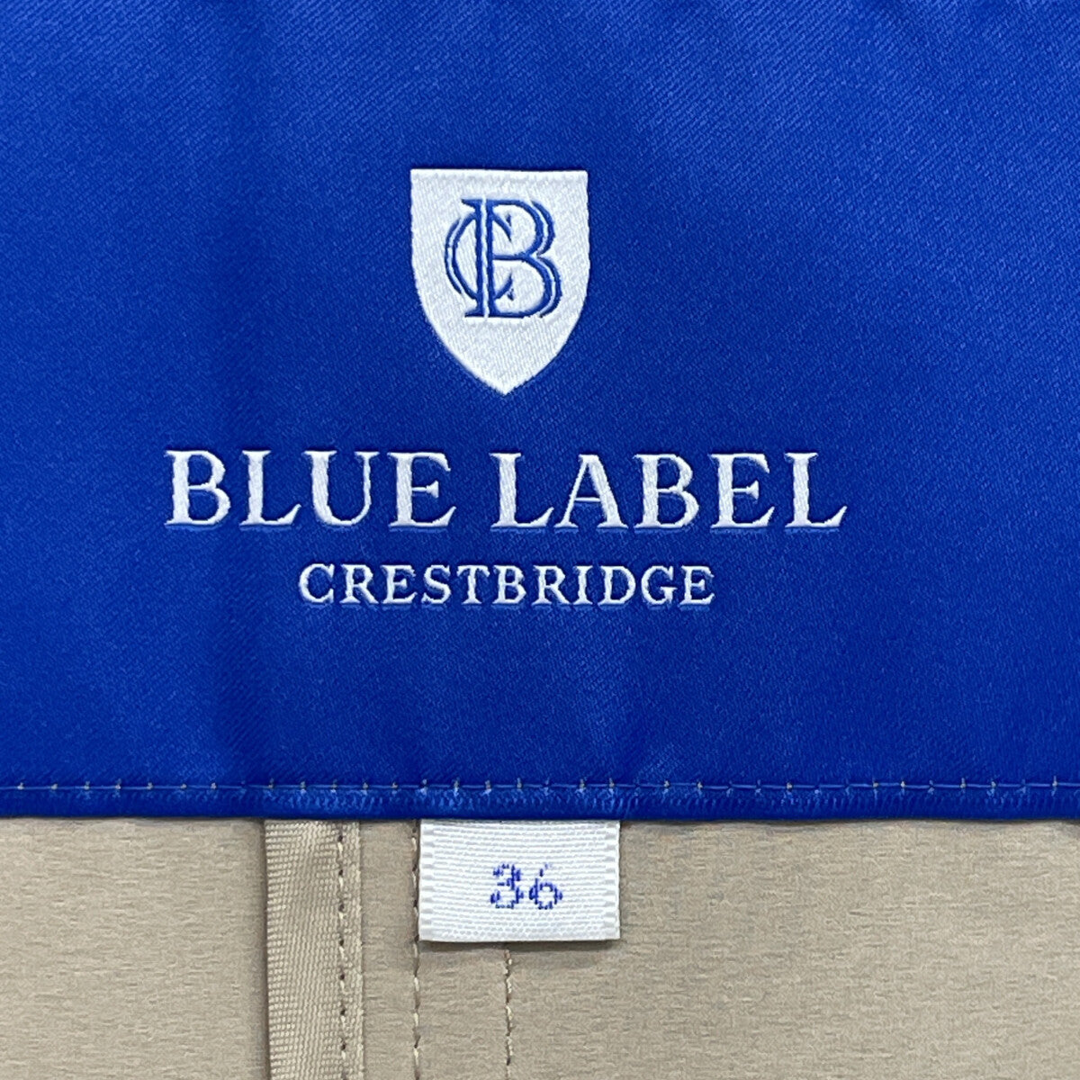 BLUE LABEL CRESTBRIDGE ブルーレーベルクレストブリッジ 美品 ストレッチプルーフクロスロングマウンテンパーカー トップス 36