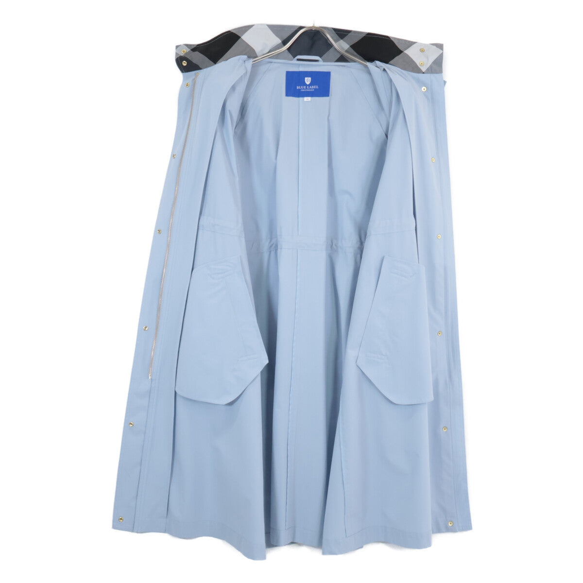 BLUE LABEL CRESTBRIDGE ブルーレーベルクレストブリッジ 美品 ストレッチプルーフクロスロングマウンテンパーカー トップス 36