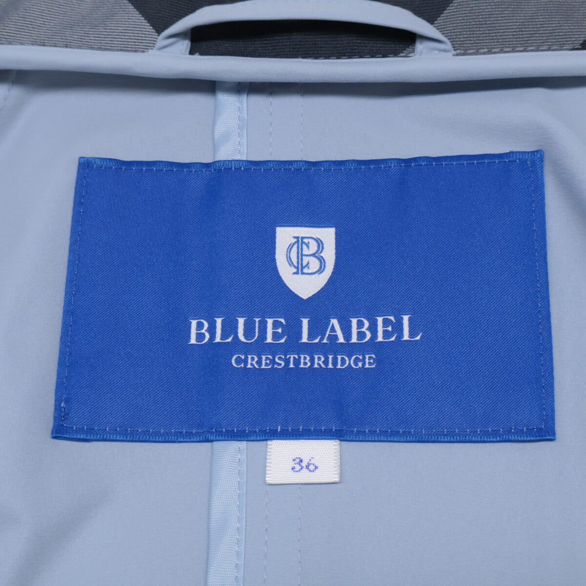 BLUE LABEL CRESTBRIDGE ブルーレーベルクレストブリッジ 美品 ストレッチプルーフクロスロングマウンテンパーカー トップス 36
