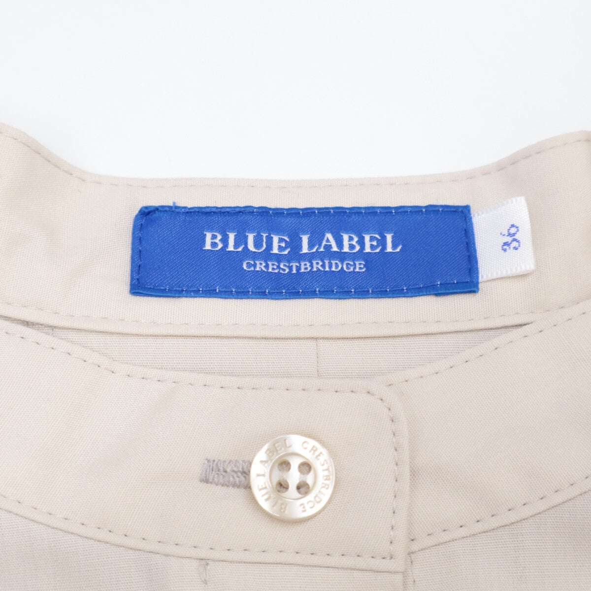 BLUE LABEL CRESTBRIDGE ブルーレーベルクレストブリッジ 美品 24年製 【一部店舗限定】コンパクトブロードドレス ワンピース 36