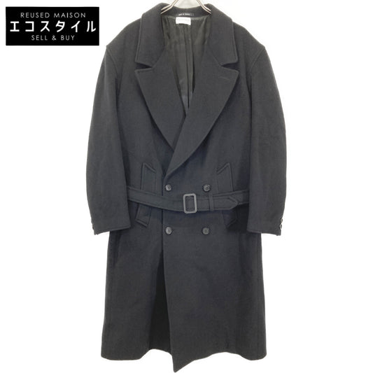 【CLAUDEREYNER PARIS】ﾌﾞﾗｯｸ ｳｰﾙ×ｶｼﾐﾔ ﾍﾞﾙﾃｯﾄﾞﾁｪｽﾀｰｺｰﾄ コート 表記なし