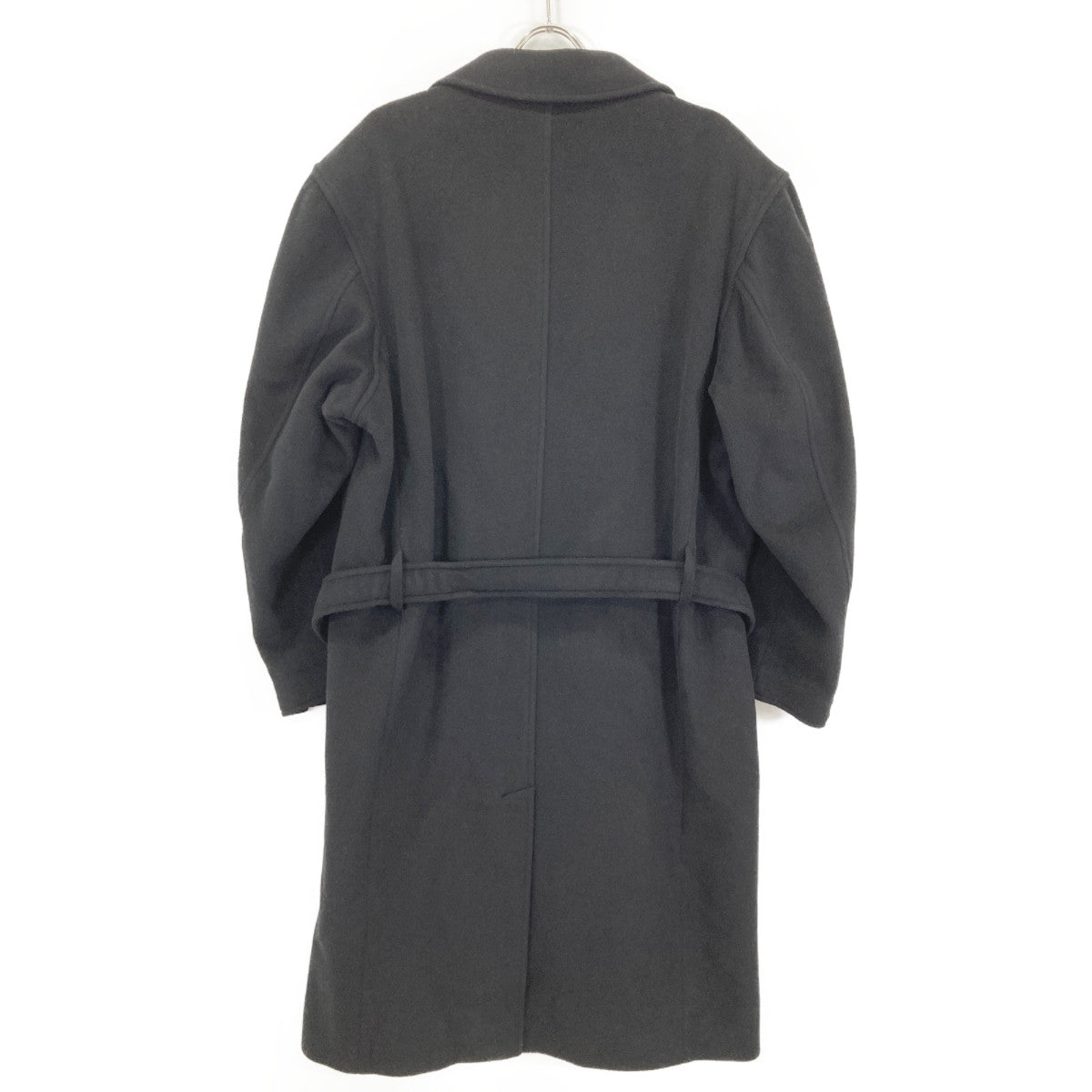 【CLAUDEREYNER PARIS】ﾌﾞﾗｯｸ ｳｰﾙ×ｶｼﾐﾔ ﾍﾞﾙﾃｯﾄﾞﾁｪｽﾀｰｺｰﾄ コート 表記なし