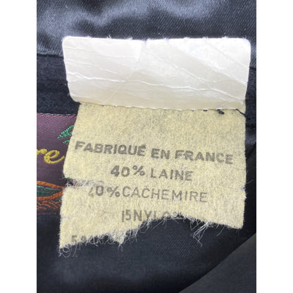 【CLAUDEREYNER PARIS】ﾌﾞﾗｯｸ ｳｰﾙ×ｶｼﾐﾔ ﾍﾞﾙﾃｯﾄﾞﾁｪｽﾀｰｺｰﾄ コート 表記なし