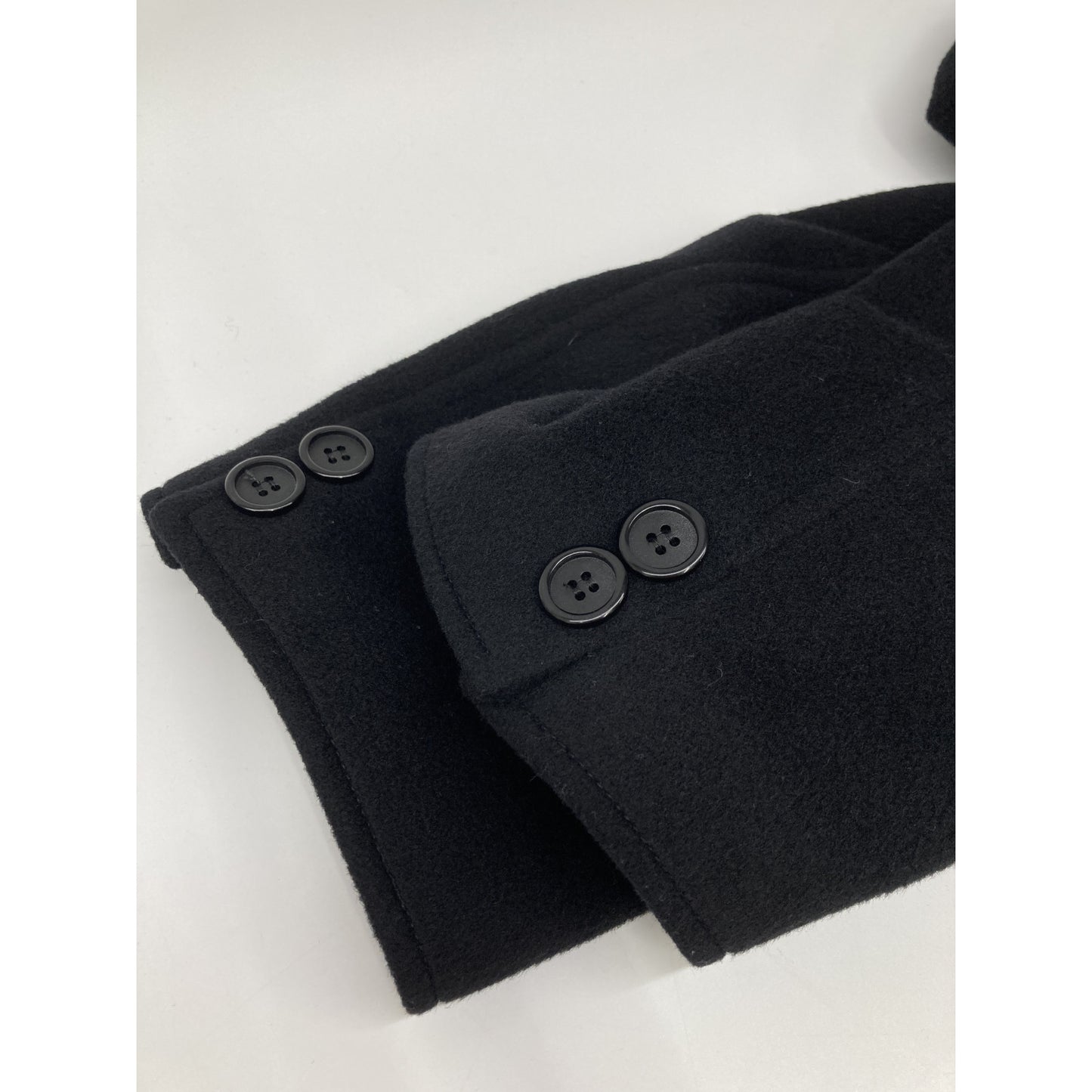 【CLAUDEREYNER PARIS】ﾌﾞﾗｯｸ ｳｰﾙ×ｶｼﾐﾔ ﾍﾞﾙﾃｯﾄﾞﾁｪｽﾀｰｺｰﾄ コート 表記なし