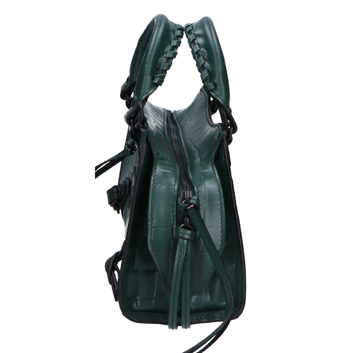 BALENCIAGA バレンシアガ 638524 クロコ型押し ネオクラシックシティ2WAYミニハンドバッグ ショルダーバッグ -