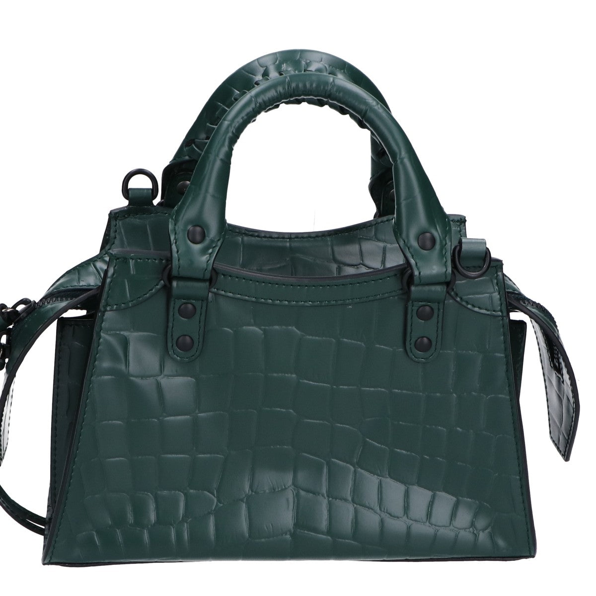 BALENCIAGA バレンシアガ 638524 クロコ型押し ネオクラシックシティ2WAYミニハンドバッグ ショルダーバッグ -