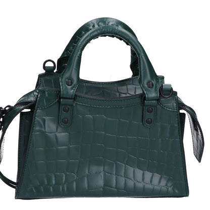 BALENCIAGA バレンシアガ 638524 クロコ型押し ネオクラシックシティ2WAYミニハンドバッグ ショルダーバッグ -