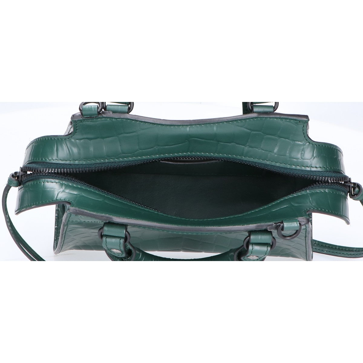 BALENCIAGA バレンシアガ 638524 クロコ型押し ネオクラシックシティ2WAYミニハンドバッグ ショルダーバッグ -