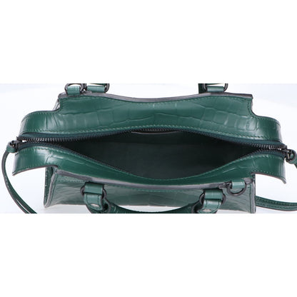 BALENCIAGA バレンシアガ 638524 クロコ型押し ネオクラシックシティ2WAYミニハンドバッグ ショルダーバッグ -