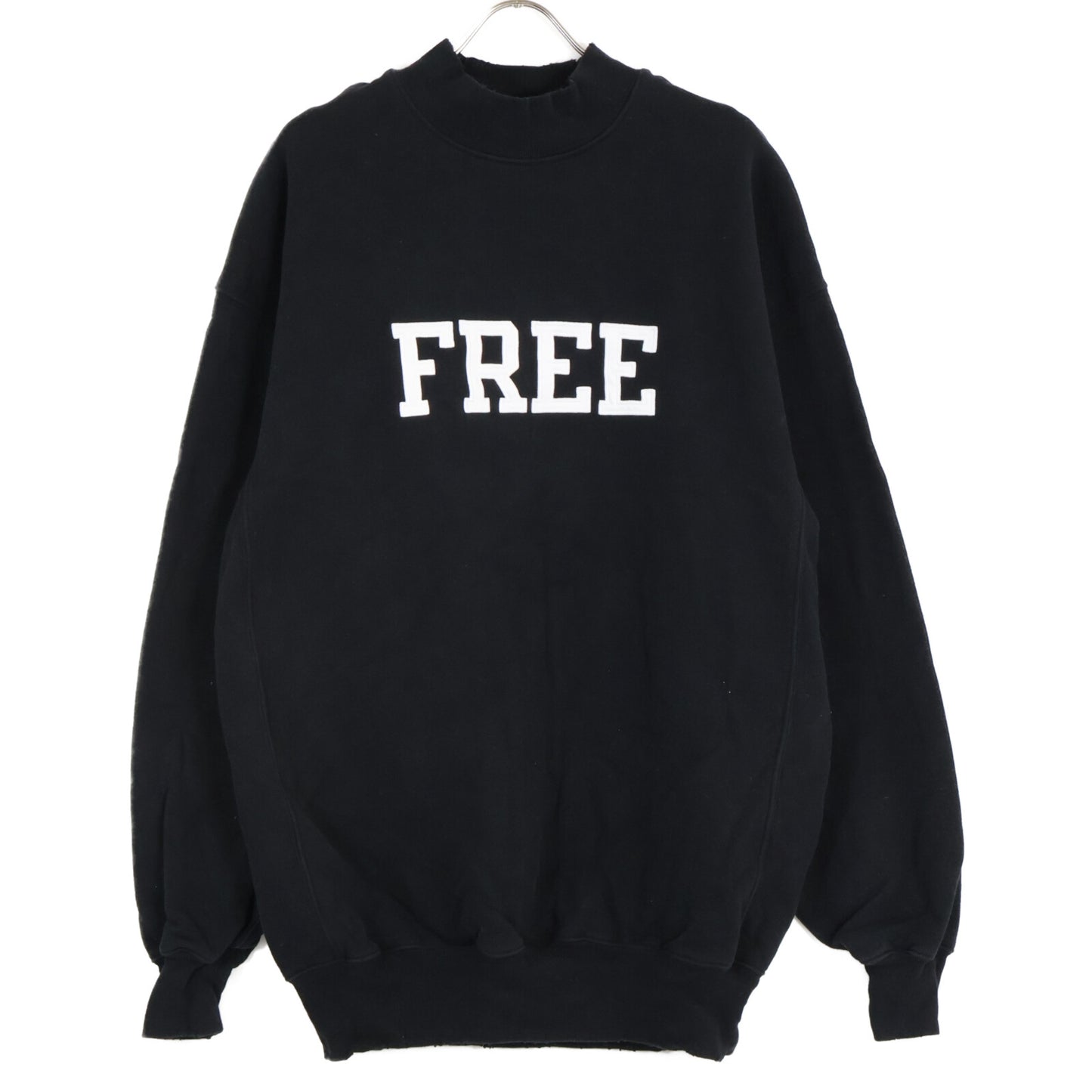 BALENCIAGA バレンシアガ 【国内正規】652981 UNIFIT FREEワッペン ダメージ加工 モックネック スウェットシャツ/ トップス XXS