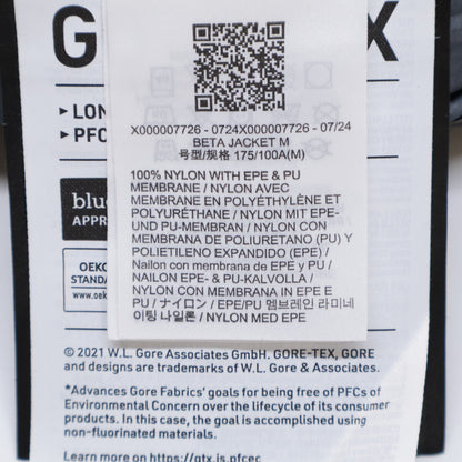 ARC'TERYX アークテリクス X000007726 ﾌﾞﾗｯｸ BETA JACKET/ﾍﾞｰﾀｼﾞｬｹｯﾄ ジャケット M