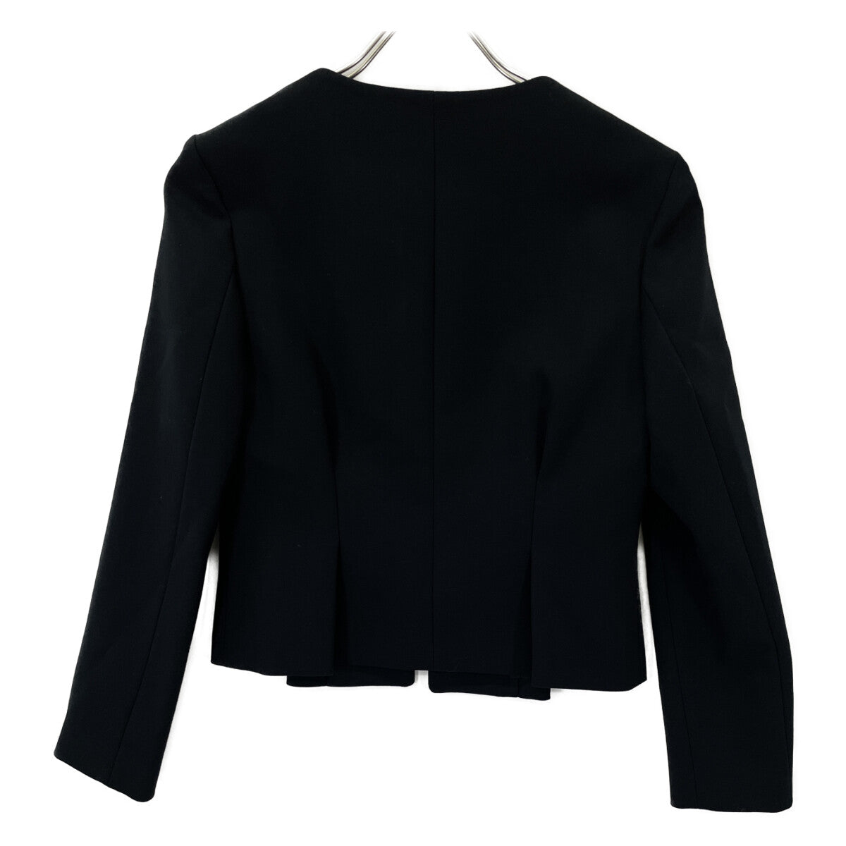 YOKOCHAN ヨーコチャン YCJ-121-071 ﾌﾞﾗｯｸ ﾊﾟｰﾙ付きﾀｯｸﾉｰｶﾗｰｼｮｰﾄｼﾞｬｹｯﾄ ジャケット 36