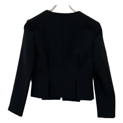 YOKOCHAN ヨーコチャン YCJ-121-071 ﾌﾞﾗｯｸ ﾊﾟｰﾙ付きﾀｯｸﾉｰｶﾗｰｼｮｰﾄｼﾞｬｹｯﾄ ジャケット 36