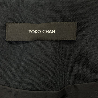 YOKOCHAN ヨーコチャン YCJ-121-071 ﾌﾞﾗｯｸ ﾊﾟｰﾙ付きﾀｯｸﾉｰｶﾗｰｼｮｰﾄｼﾞｬｹｯﾄ ジャケット 36