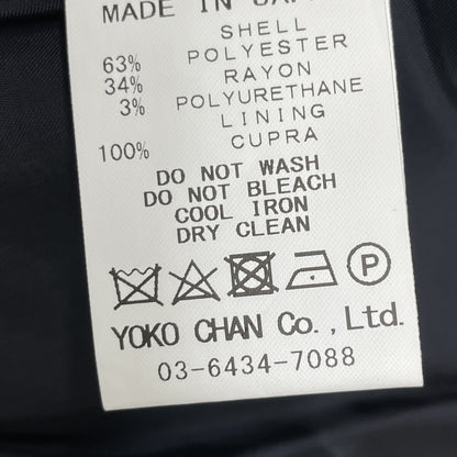 YOKOCHAN ヨーコチャン YCJ-121-071 ﾌﾞﾗｯｸ ﾊﾟｰﾙ付きﾀｯｸﾉｰｶﾗｰｼｮｰﾄｼﾞｬｹｯﾄ ジャケット 36