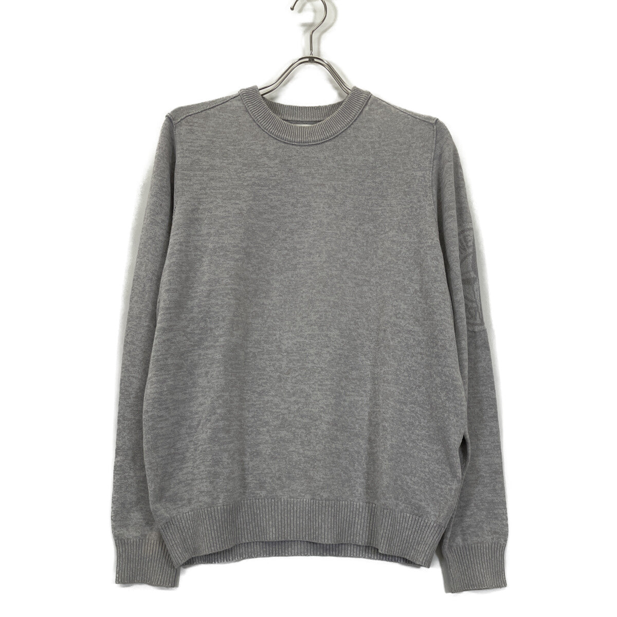 STONE ISLAND ストーンアイランド ｸﾞﾚｰ ｱｰﾑﾛｺﾞ ﾛﾝｸﾞｽﾘｰﾌﾞ ﾆｯﾄ トップス L