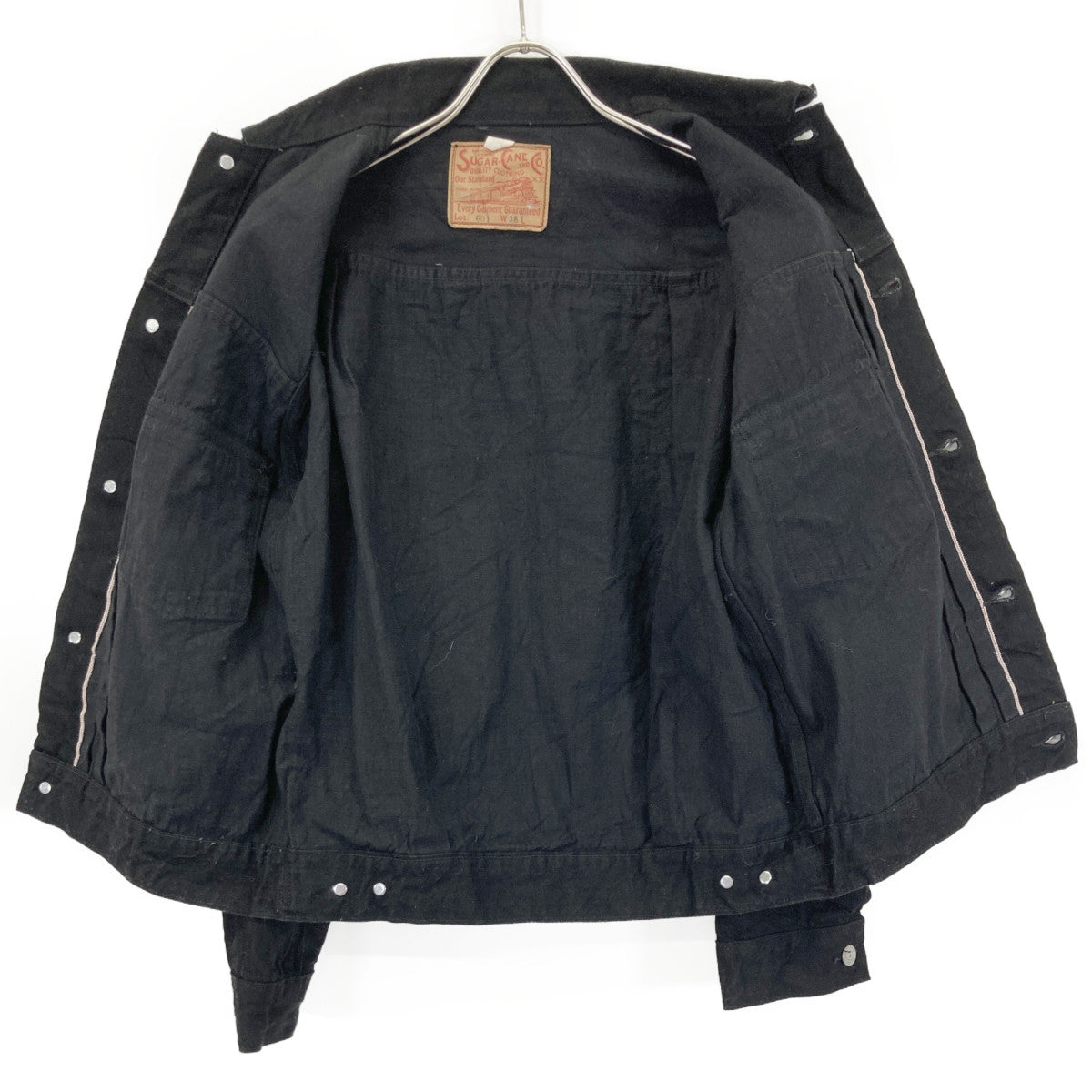 SUGAR CANE シュガーケーン SC14601 ﾌﾞﾗｯｸ 601 1953ﾓﾃﾞﾙ ﾃﾞﾆﾑｼﾞｬｹｯﾄ ジャケット Ｗ38