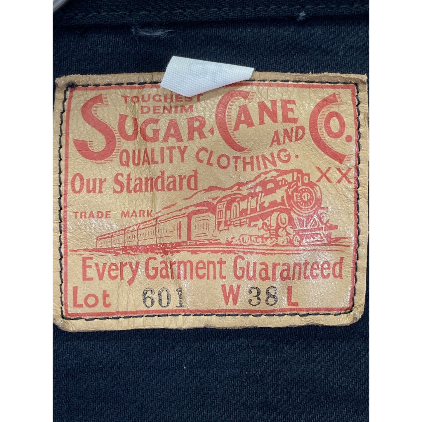 SUGAR CANE シュガーケーン SC14601 ﾌﾞﾗｯｸ 601 1953ﾓﾃﾞﾙ ﾃﾞﾆﾑｼﾞｬｹｯﾄ ジャケット Ｗ38