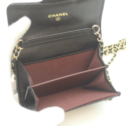 CHANEL シャネル AP0238 ﾗﾝﾀﾞﾑｼﾘｱﾙ ﾀｲﾑﾚｽｸﾗｼｯｸ ﾏﾄﾗｯｾ ﾌﾞﾗｯｸ×ｼｬﾝﾊﾟﾝｺﾞｰﾙﾄﾞ ｷｬﾋﾞｱｽｷﾝ ﾁｪｰﾝｸﾗｯﾁ ショルダーバッグ