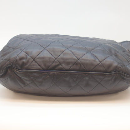 CHANEL シャネル 16番台 ﾌﾞﾗｯｸ×ｱﾝﾃｨｰｸｼﾙﾊﾞｰ ｳﾞｨﾝﾃｰｼﾞｶｰﾌ ｺｺﾌﾟﾘｰﾂ2WAYﾎｰﾎﾞｰﾊﾞｯｸﾞ ショルダーバッグ