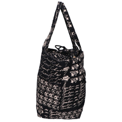 CHANEL シャネル 10番台 カメリアロゴ ココマークチャーム ドローストリング 巾着 トートバッグ