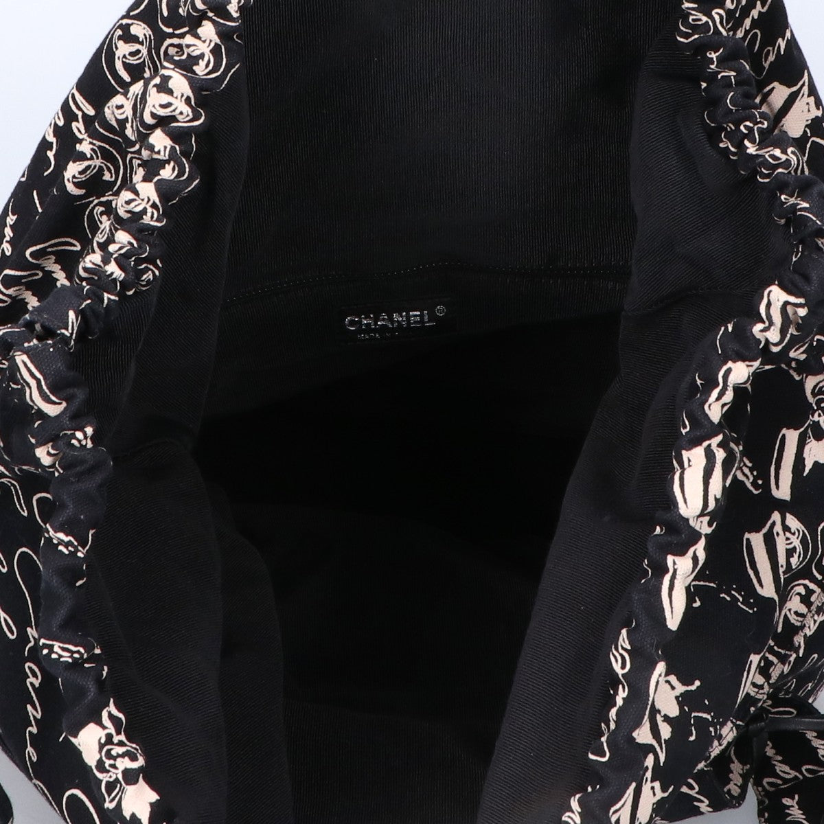 CHANEL シャネル 10番台 カメリアロゴ ココマークチャーム ドローストリング 巾着 トートバッグ