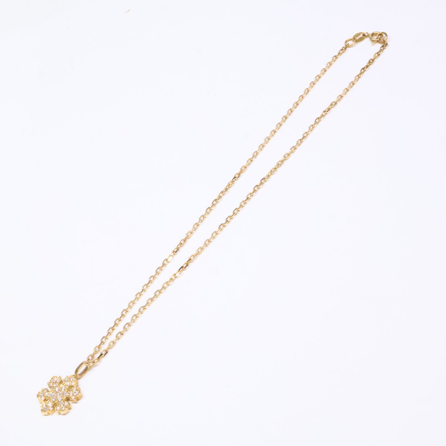 BVLGARI ブルガリ 750YG スノーフレーク ダイヤモンド ネックレス