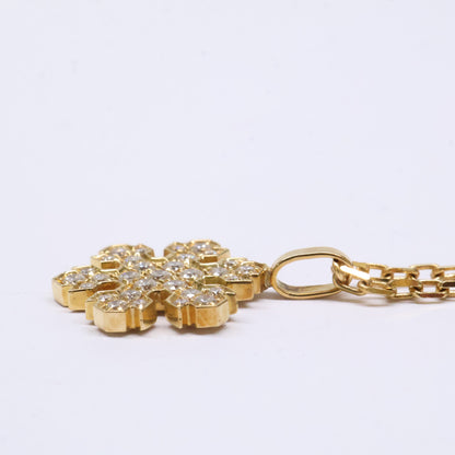 BVLGARI ブルガリ 750YG スノーフレーク ダイヤモンド ネックレス