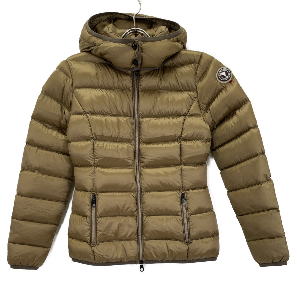 CAPE HORN ケープホーン 12550 STELLA/ｽﾃﾗ ｺﾞｰﾙﾄﾞﾌﾞﾗｳﾝ ﾅｲﾛﾝ ﾌｰﾃﾞｯﾄﾞｼｮｰﾄﾀﾞｳﾝｼﾞｬｹｯﾄ ジャケット 40